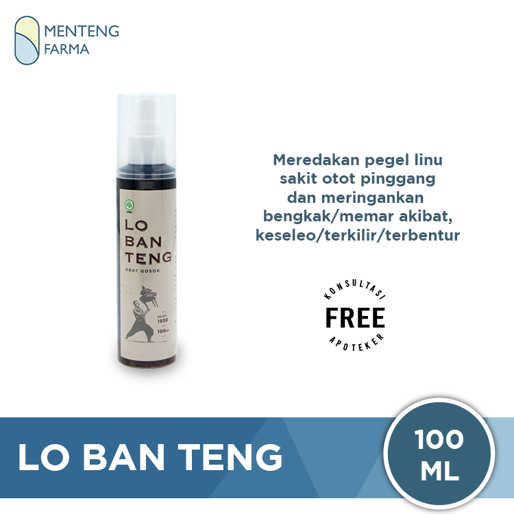 Obat Gosok Lo Siauw Gok (Lo Ban Teng) Spray - Atasi Pegal Linu, Sakit Otot, Bengkak, Keseleo - Menteng Farma