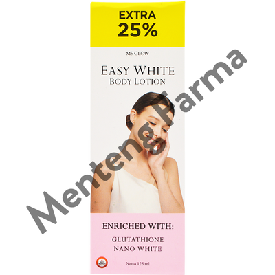 Ms Glow Easy White Body Lotion 125 mL - Lotion Pemutih Instan Look - Menteng Farma