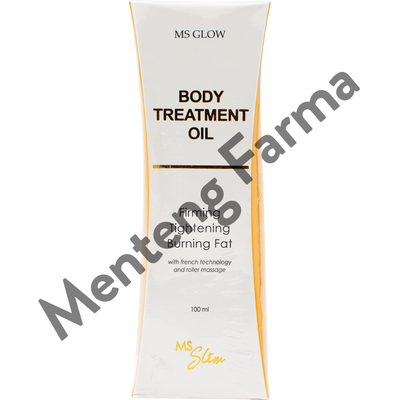 Ms Glow Body Treatment Oil 100 mL - Body Oil Untuk Mengurangi Lingkar Tubuh Stretchmark dan Selulit - Menteng Farma