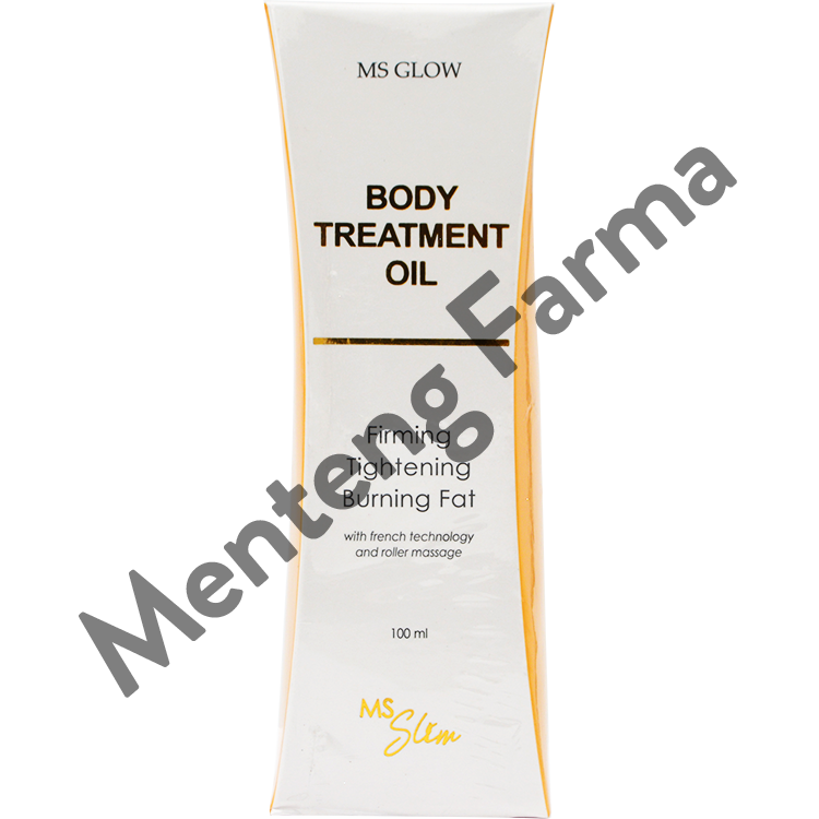 Ms Glow Body Treatment Oil 100 mL - Body Oil Untuk Mengurangi Lingkar Tubuh Stretchmark dan Selulit - Menteng Farma