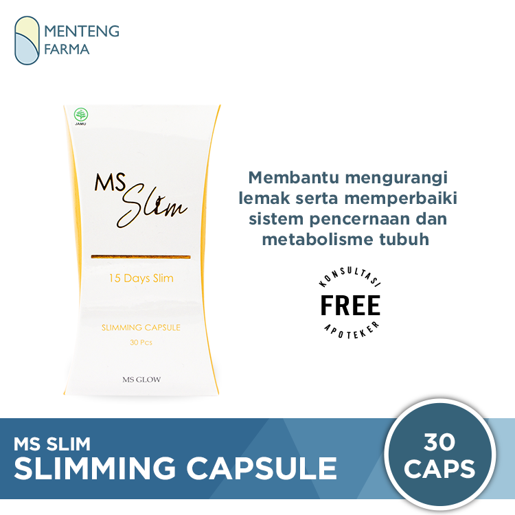 Ms Glow Slimming Capsule - Ms Slim Kapsul Penurun Berat Badan dan Lemak Tubuh - Menteng Farma