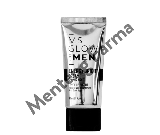 Ms Glow Men Energy Bright Cream 30 mL - Pelembab dan Pencerah Kulit Wajah Pria - Menteng Farma