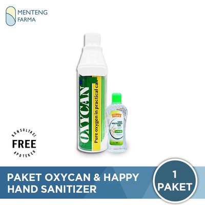 OXYCAN BUNDLING WITH HAPPY HAND SANITIZER - Menteng Farma