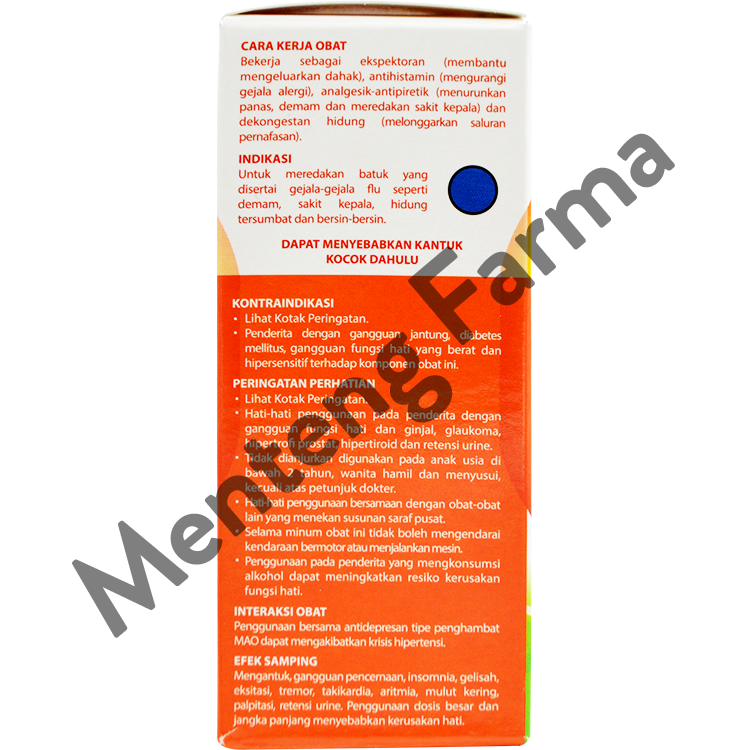 OBH Combi Batuk Plus Flu 60 ml - Meredakan Batuk, Flu, dan Demam - Menteng Farma