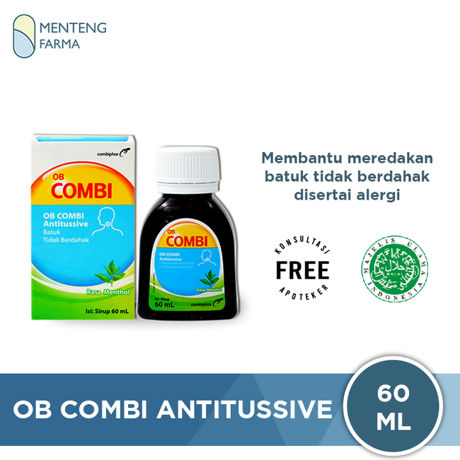 OB Combi Antitussive Batuk Kering 60 mL - Obat Batuk Tidak Berdahak - Menteng Farma