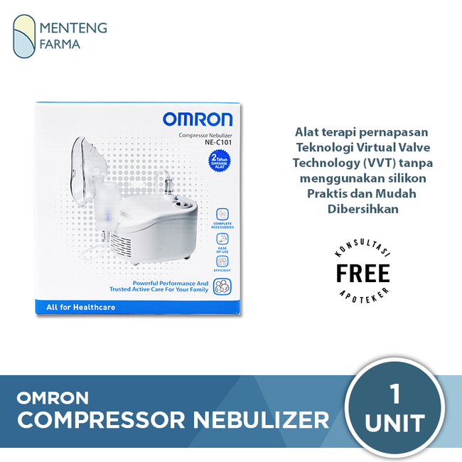 Omron Nebulizer NE C101 - Alat Bantu Pernapasan Portable - Menteng Farma