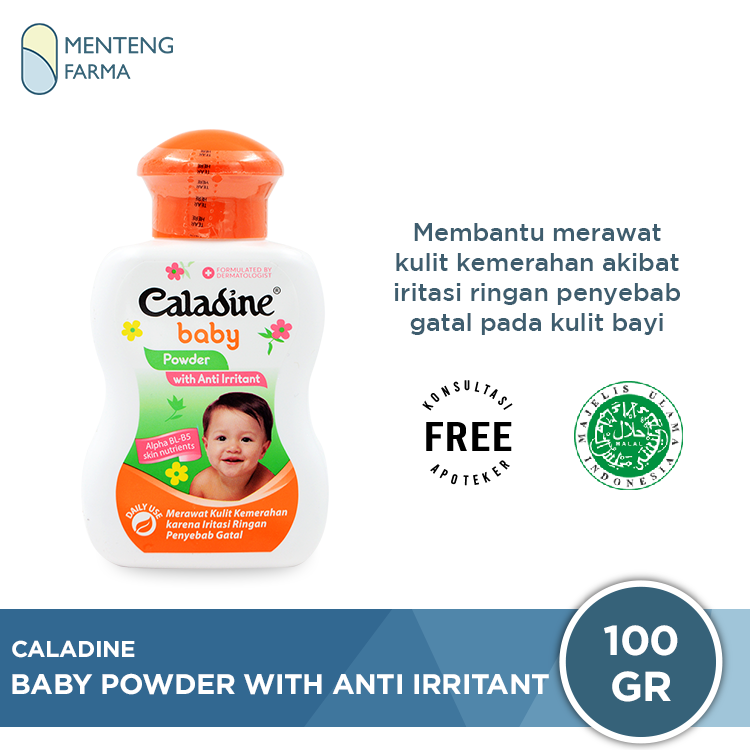 Caladine Baby Powder 100 Gr - Bedak Bayi Anti Iritasi - Menteng Farma