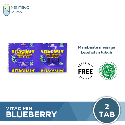Tablet Hisap VITACIMIN Blueberry - Menteng Farma