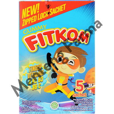 Fitkom Gummy Multivitamin 5 Sachet - Asupan Multivitamin Harian Anak - Menteng Farma