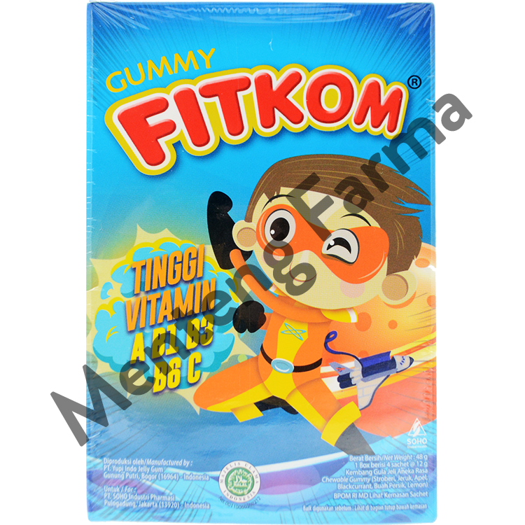 Fitkom Gummy Multivitamin 4 Sachet - Asupan Multivitamin Harian Anak - Menteng Farma