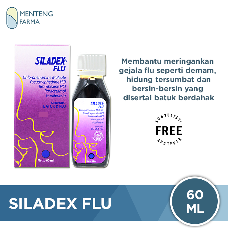 Siladex Flu 60 mL - Obat Pereda Gejala Flu Batuk - Menteng Farma