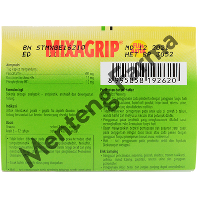 Mixagrip Flu & Batuk 4 Kaplet - Meredakan Flu dan Batuk - Menteng Farma