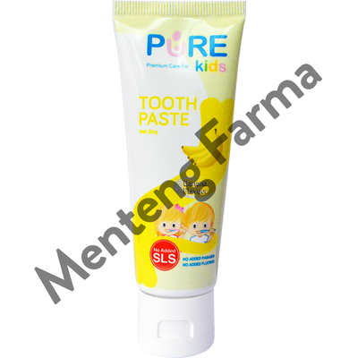 Pure Kids Toothpaste Banana 50 Gram - Pasta Gigi Anak Tanpa Detergen - Menteng Farma