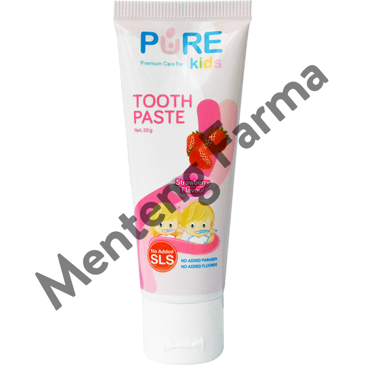 Pure Kids Toothpaste Strawberry 50 Gr - Pasta Gigi Anak Tanpa Detergen ...