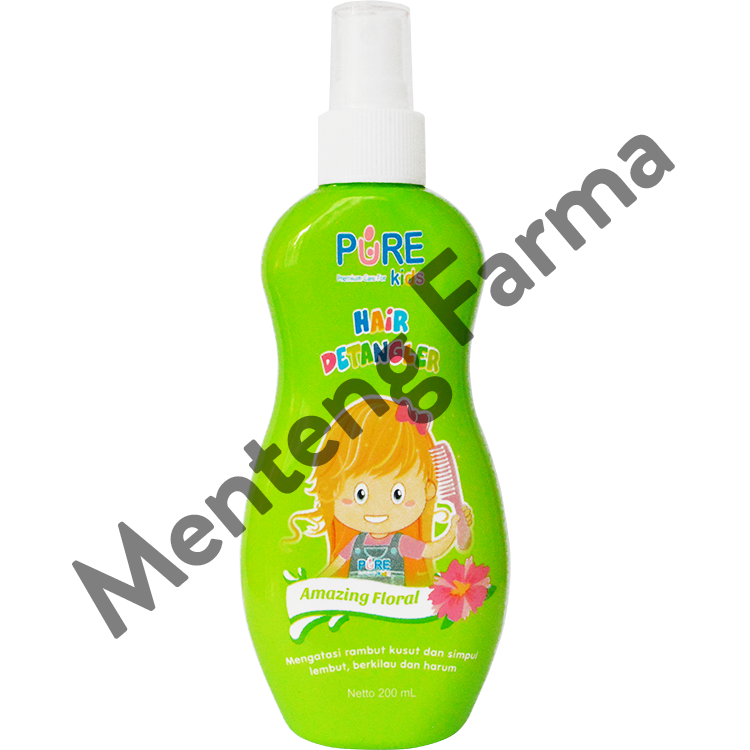 Pure Kids Hair Detangler Amazing Floral 200 mL - Pelembut Rambut Kusut - Menteng Farma