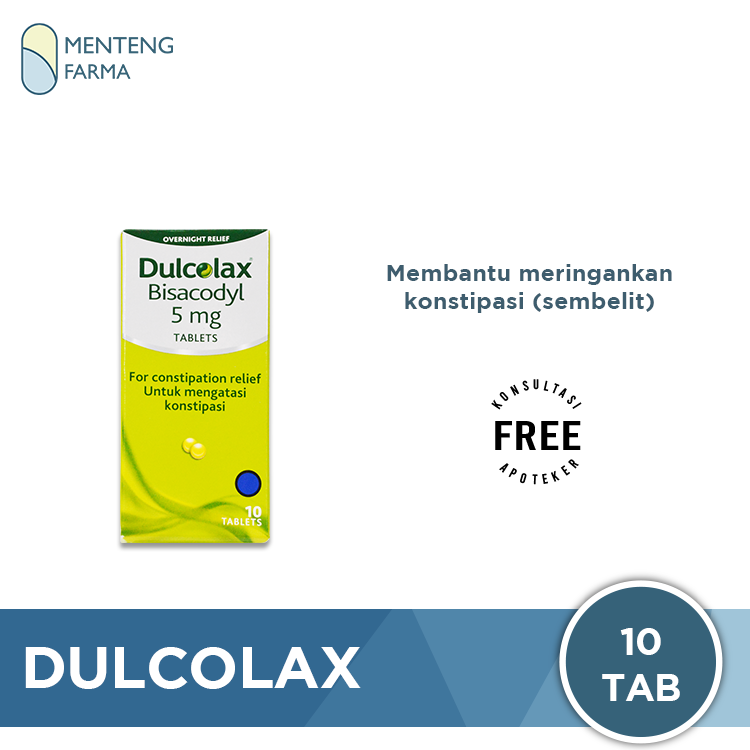 Dulcolax 5 Mg 10 Tablet - Obat Pencahar, Konstipasi, Sembelit - Menteng Farma