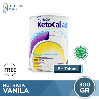KetoCal 4:1 Vanilla 300 Gram - Susu Keperluan Medis Khusus Diet Ketogenik Anak - Menteng Farma