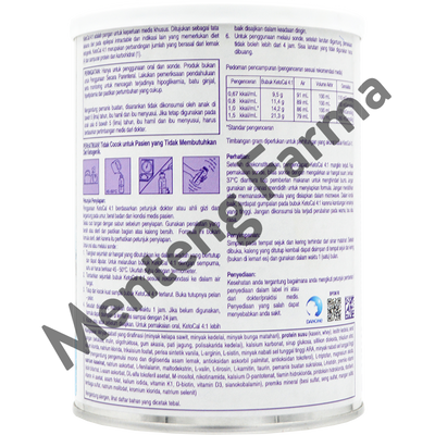 KetoCal 4:1 Vanilla 300 Gram - Susu Keperluan Medis Khusus Diet Ketogenik Anak - Menteng Farma