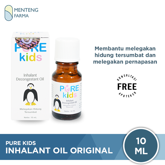 Pure Kids Inhalant Decongestant Oil 10 mL - Pelega Hidung Tersumbat - Menteng Farma