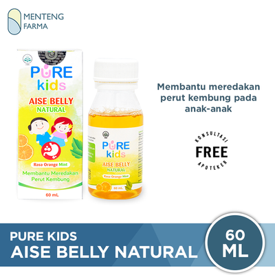 Pure Kids Aise Belyy 60 mL - Sirup Pereda Kembung dan Masuk Angin Anak - Menteng Farma