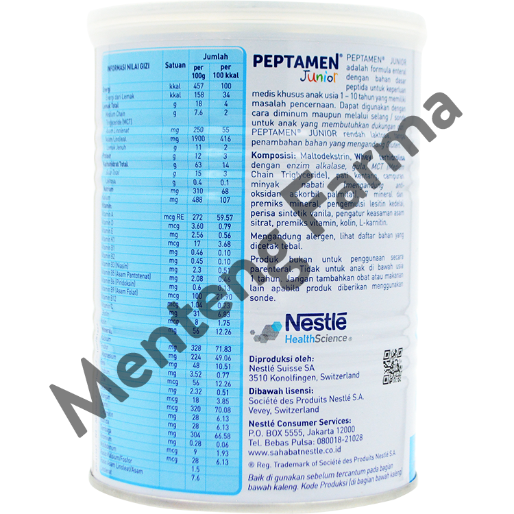 Peptamen Junior 400 Gram - Susu Formula Khusus Anak Dengan Gangguan Pencernaan - Menteng Farma