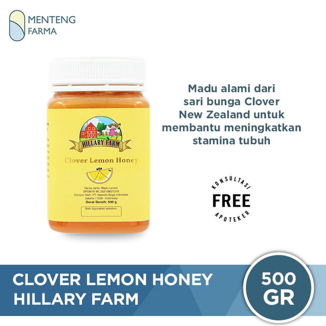 Clover Lemon Honey Hillary Farm 500 Gram - Menteng Farma