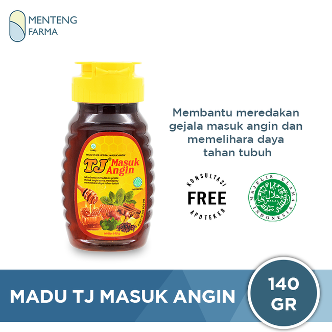 Madu TJ Masuk Angin 140 Gr - Meredakan Gejala Masuk Angin - Menteng Farma