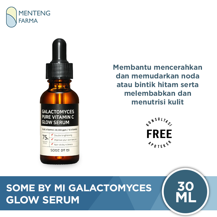 SOME BY MI Galactomyces Pure Vitamin C Glow Serum 30 mL - Serum Pencerah Kulit Kusam - Menteng Farma