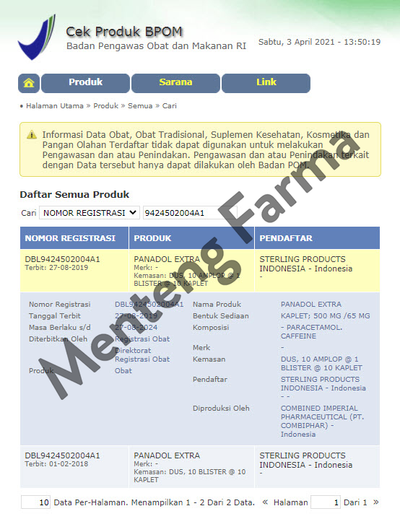 Panadol Extra - Meredakan Sakit Kepala dan Sakit Gigi - Menteng Farma