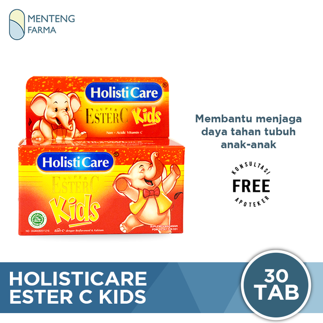 Holisticare Ester C Kids 30 Tablet - Suplemen Vitamin Anak - Menteng Farma