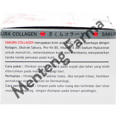 Sakura Collagen Anti AGE's Cream 10 Gr - Krim Anti Penuaan Kulit Wajah - Menteng Farma