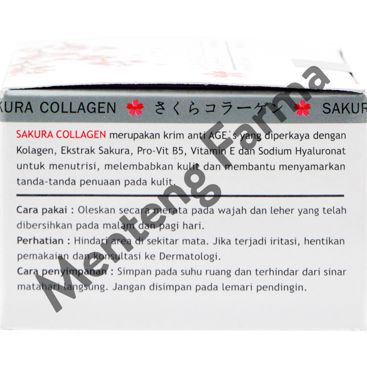 Sakura Collagen Anti AGE's Cream 10 Gr - Krim Anti Penuaan Kulit Wajah - Menteng Farma