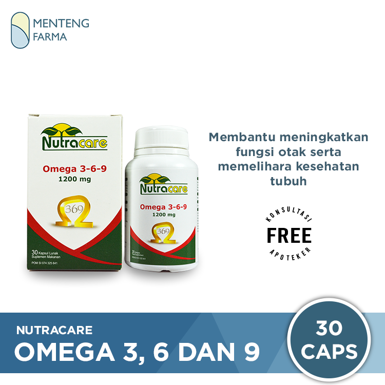 Nutracare Omega 3-6-9 1200mg - Suplemen Kesehatan Jantung - Menteng Farma