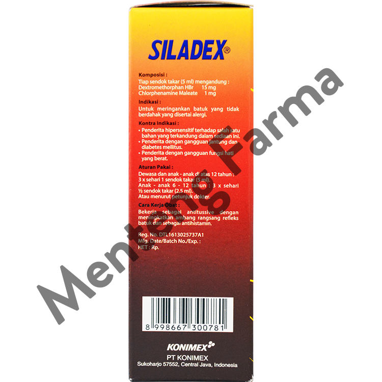 Siladex Antitussive (Siladex Batuk Tidak Berdahak) 60 mL - Menteng Farma