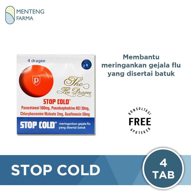 Stop Cold Strip 4 Tablet - Obat Flu dan Batuk - Menteng Farma