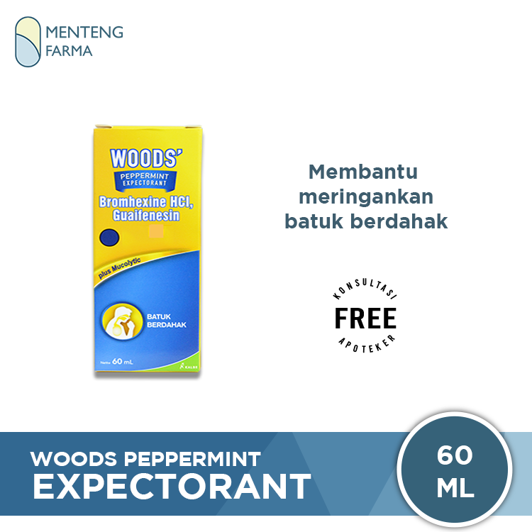 Woods Peppermint Expectorant 60 mL - Menteng Farma