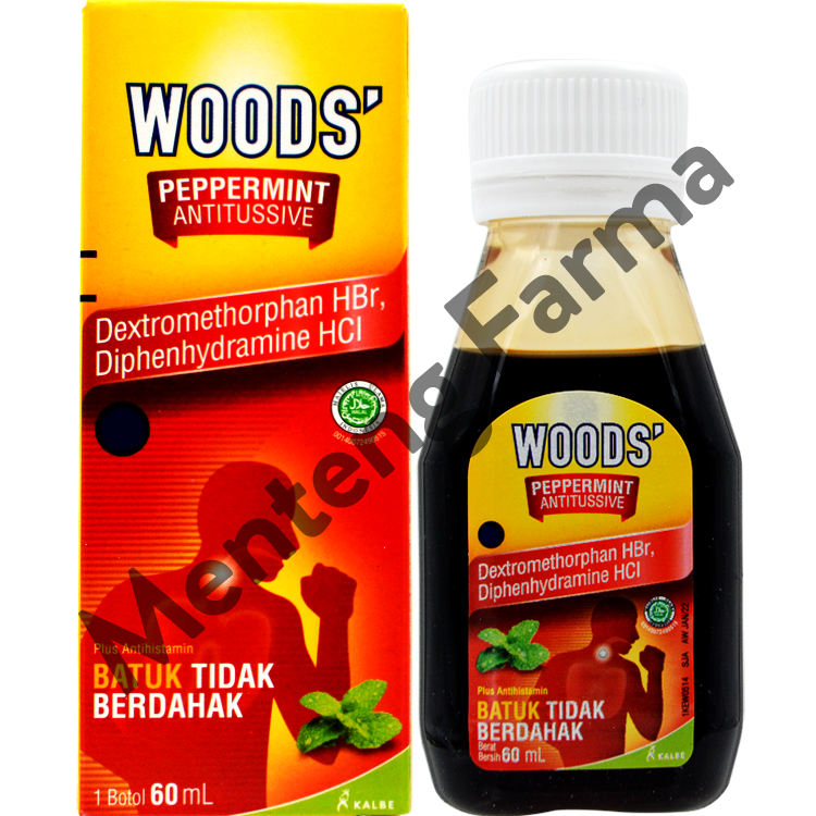 Woods Peppermint Antitussive 60 mL - Menteng Farma