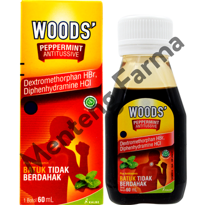 Woods Peppermint Antitussive 60 mL - Menteng Farma