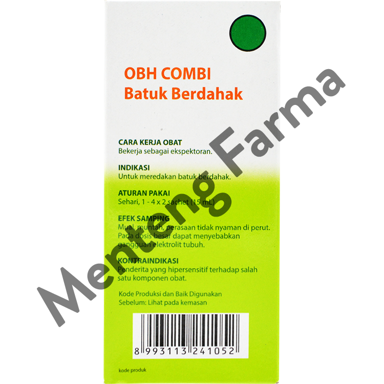 OBH Combi Batuk Berdahak Sachet 7.5 mL - Melegakan Tenggorokan - Menteng Farma