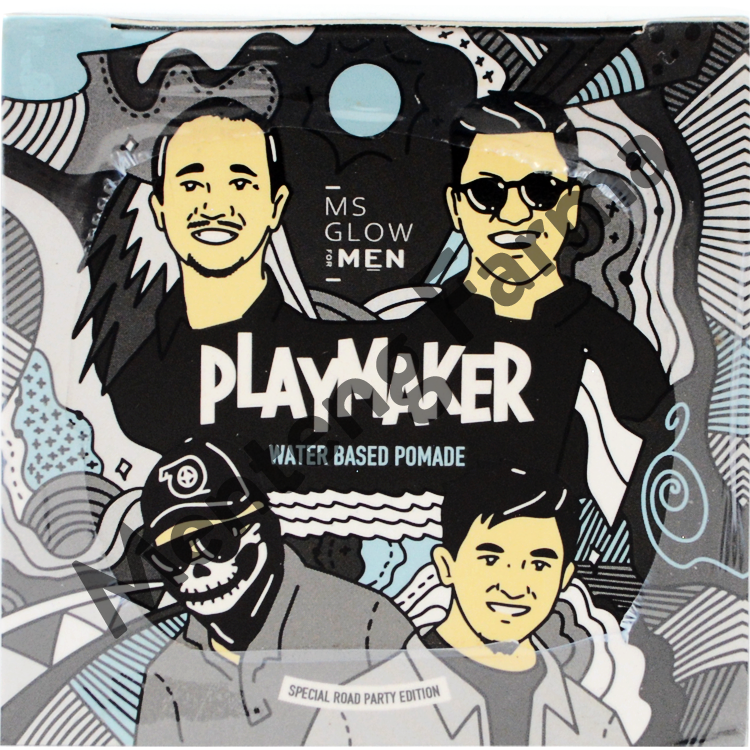 Ms Glow Men Playmaker Water Based Pomade - Daya Tahan Gaya Rambut Lebih Ringan dan Lebih Shiny - Menteng Farma