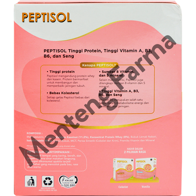 Peptisol Chocolate 189 Gram - Susu Tinggi Protein Pemulihan Pasca Sakit - Menteng Farma