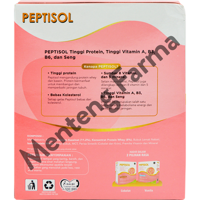 Peptisol Chocolate 189 Gram - Susu Tinggi Protein Pemulihan Pasca Sakit - Menteng Farma