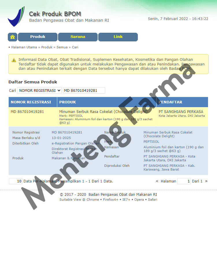 Peptisol Chocolate 189 Gram - Susu Tinggi Protein Pemulihan Pasca Sakit - Menteng Farma