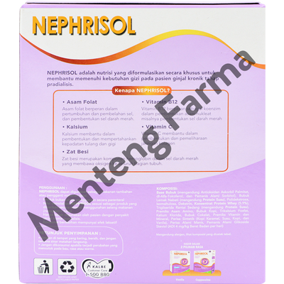 Nephrisol Cappucino 201 Gram - Susu Rendah Protein Khusus Pasien Ginjal Predialisis - Menteng Farma