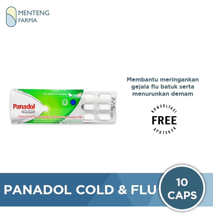 Panadol Cold & Flu - Membantu Meredakan Batuk, Pilek, dan Flu - Menteng Farma