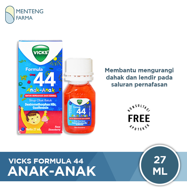 Vicks Formula 44 Anak Sirup 27 mL - Sirup Obat Batuk Anak - Menteng Farma