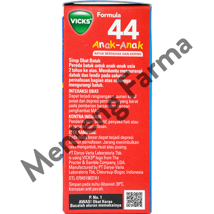 Vicks Formula 44 Anak Sirup 27 mL - Sirup Obat Batuk Anak - Menteng Farma