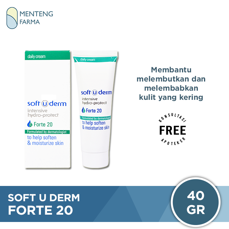 Soft U Derm Intensive Hydro Forte 40 Gram - Krim Pelembab Kulit Kering - Menteng Farma