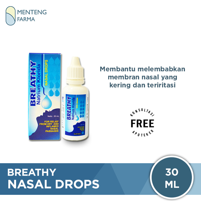 Breathy Nasal Drops 30 mL - Obat Tetes Hidung Khusus Anak dan Bayi - Menteng Farma