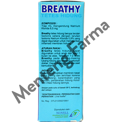 Breathy Nasal Drops 30 mL - Obat Tetes Hidung Khusus Anak dan Bayi - Menteng Farma